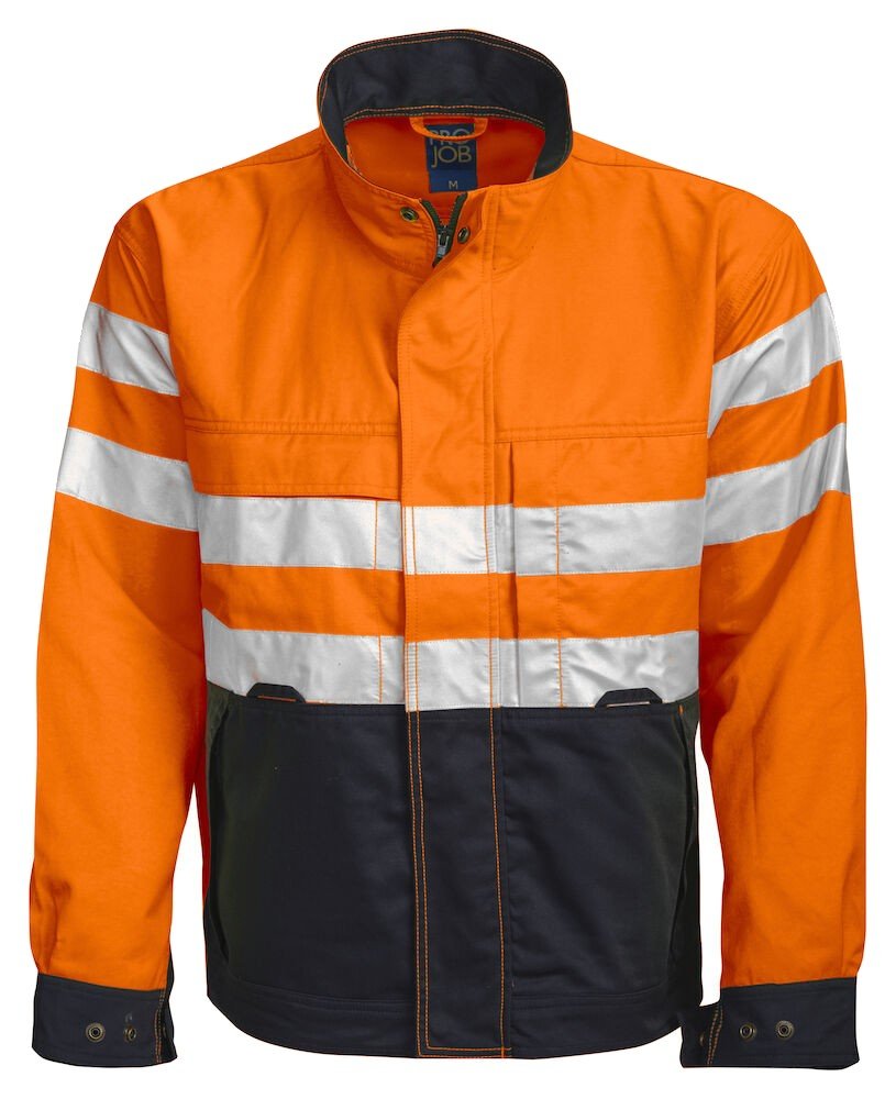 Manteaux 6401 BLOUSON POLYCOTON - EN ISO 20471 CLASSE 3 Projob orange/noir