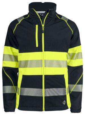 Softshell 6443 SOFTSHELL DEPERLANTE - EN ISO 20471 CLASSE 1 Projob jaune fluo