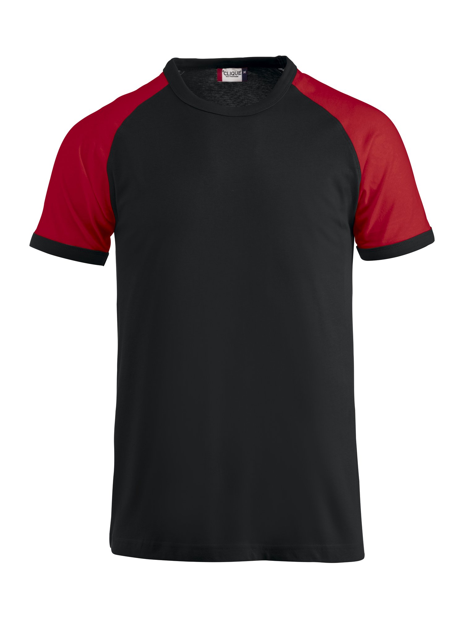 T-shirt Raglan-T Clique noir/rouge