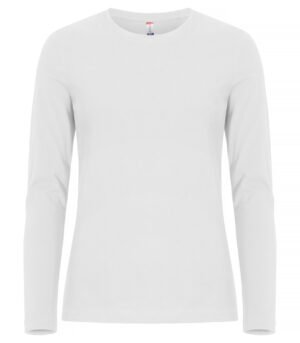 T-shirt Premium Fashion-T L/S Women Clique blanc