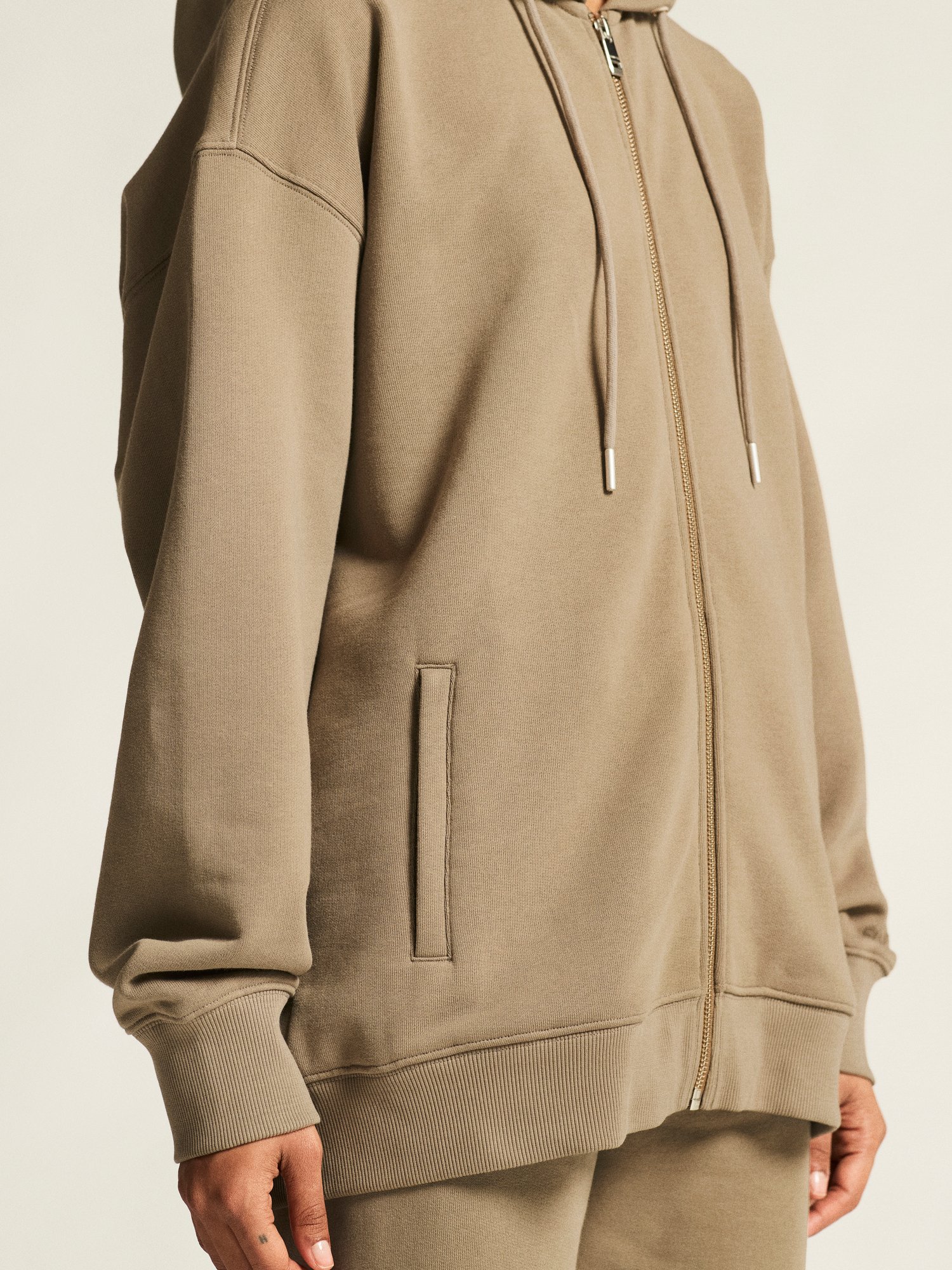 Sweatshirt Frequent FZ Hoodie W Craft taupe - vue 7