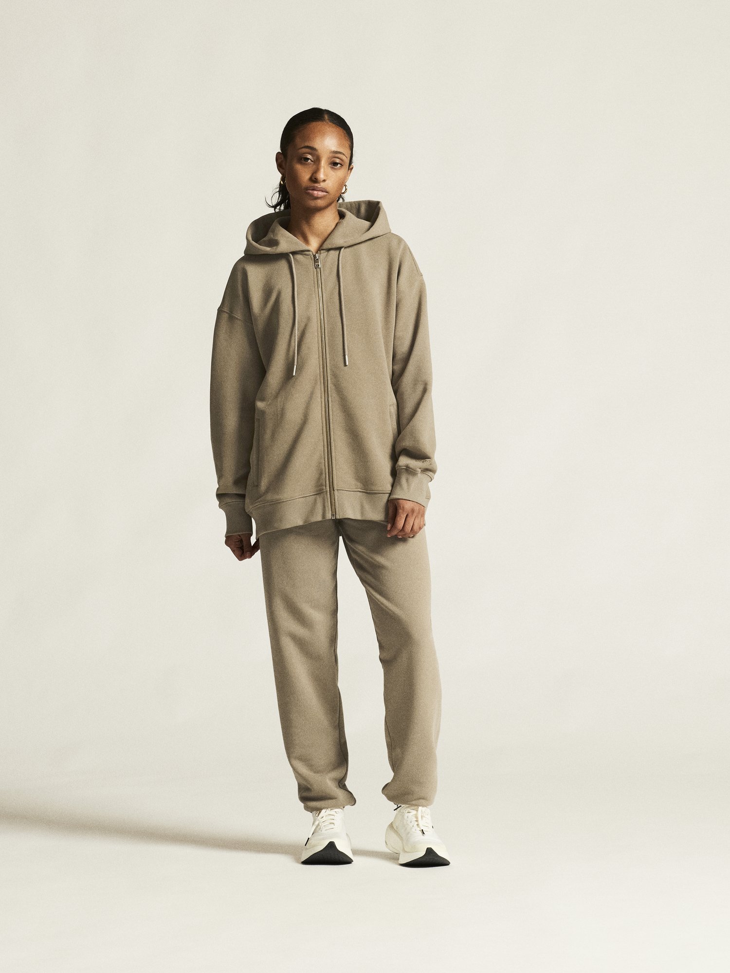 Sweatshirt Frequent FZ Hoodie W Craft taupe - vue 8