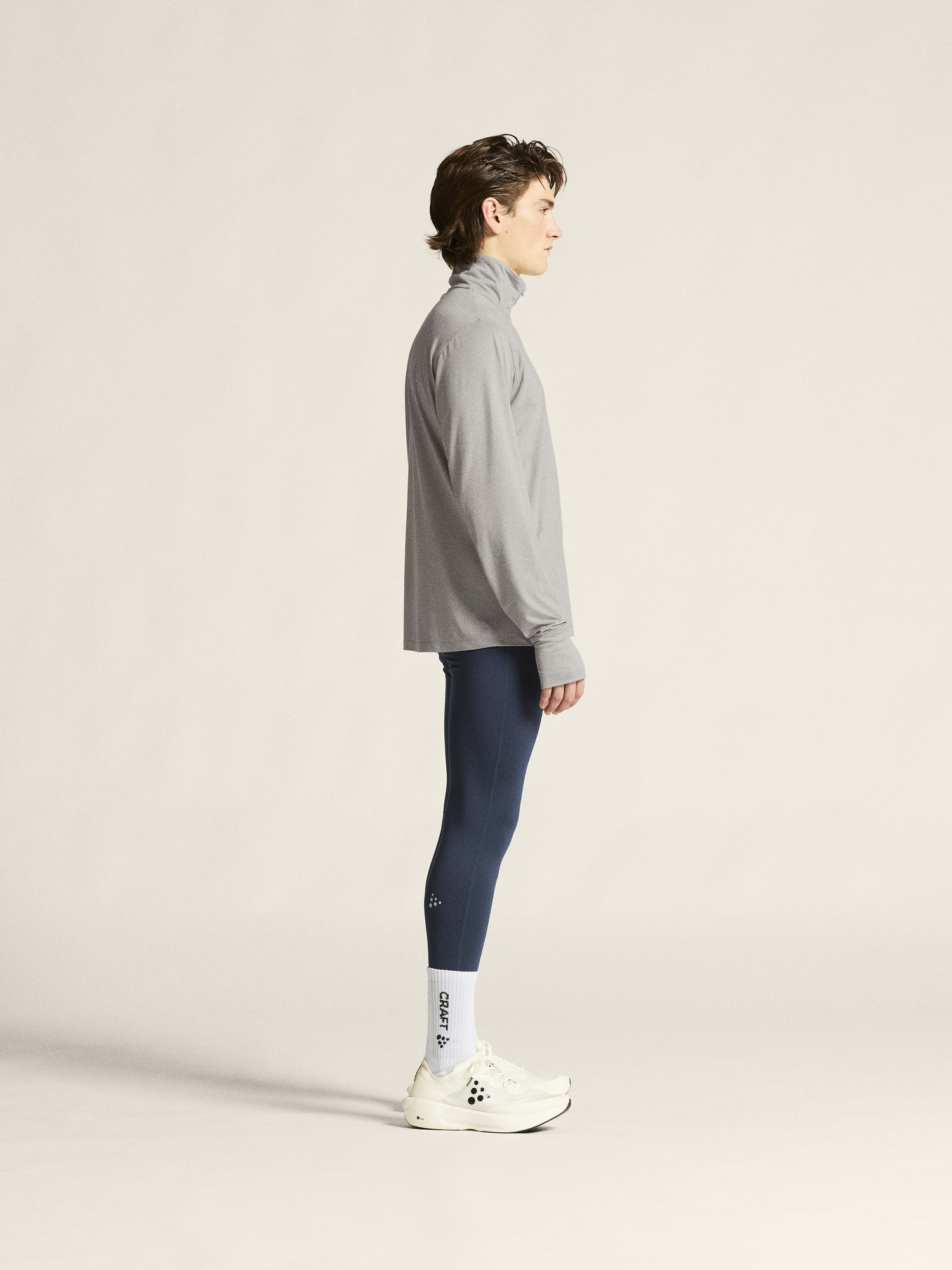 Sweatshirt Flow HZ LS M Craft gris chiné - vue 8
