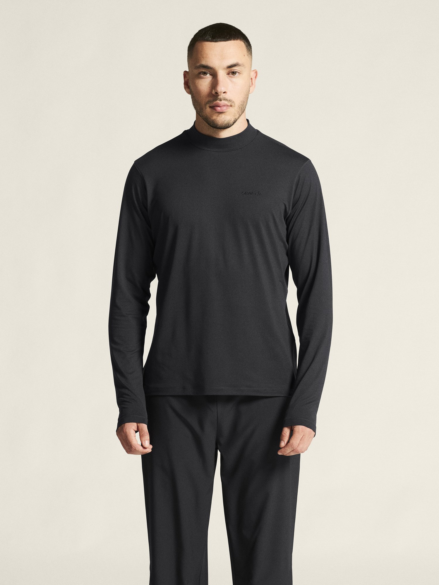 Sweatshirt Flow MN LS M Craft noir chiné - vue 3