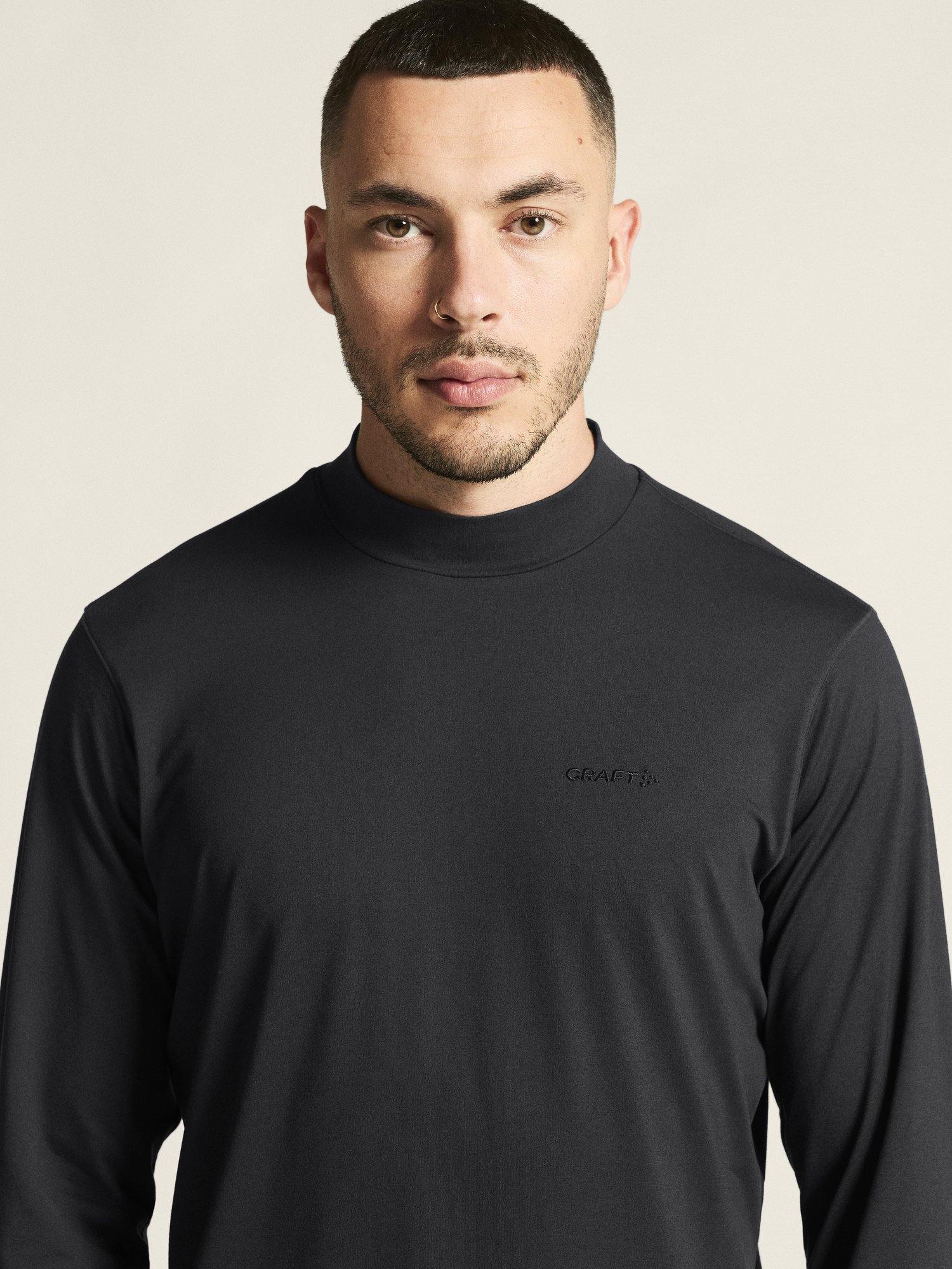 Sweatshirt Flow MN LS M Craft noir chiné - vue 5