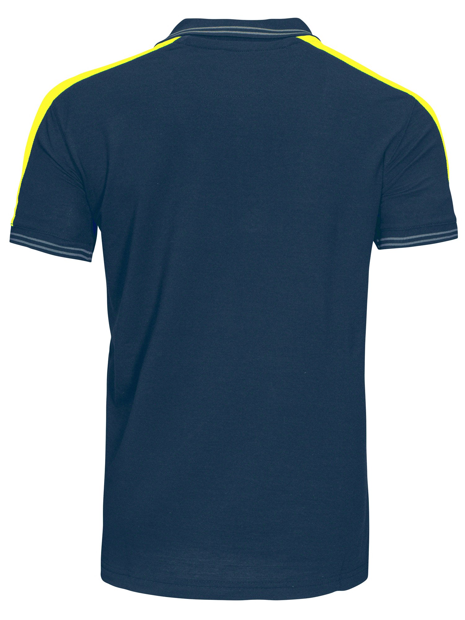 Polo 2018 POLO BANDES FLUO Projob bleu marine/jaune - vue 2