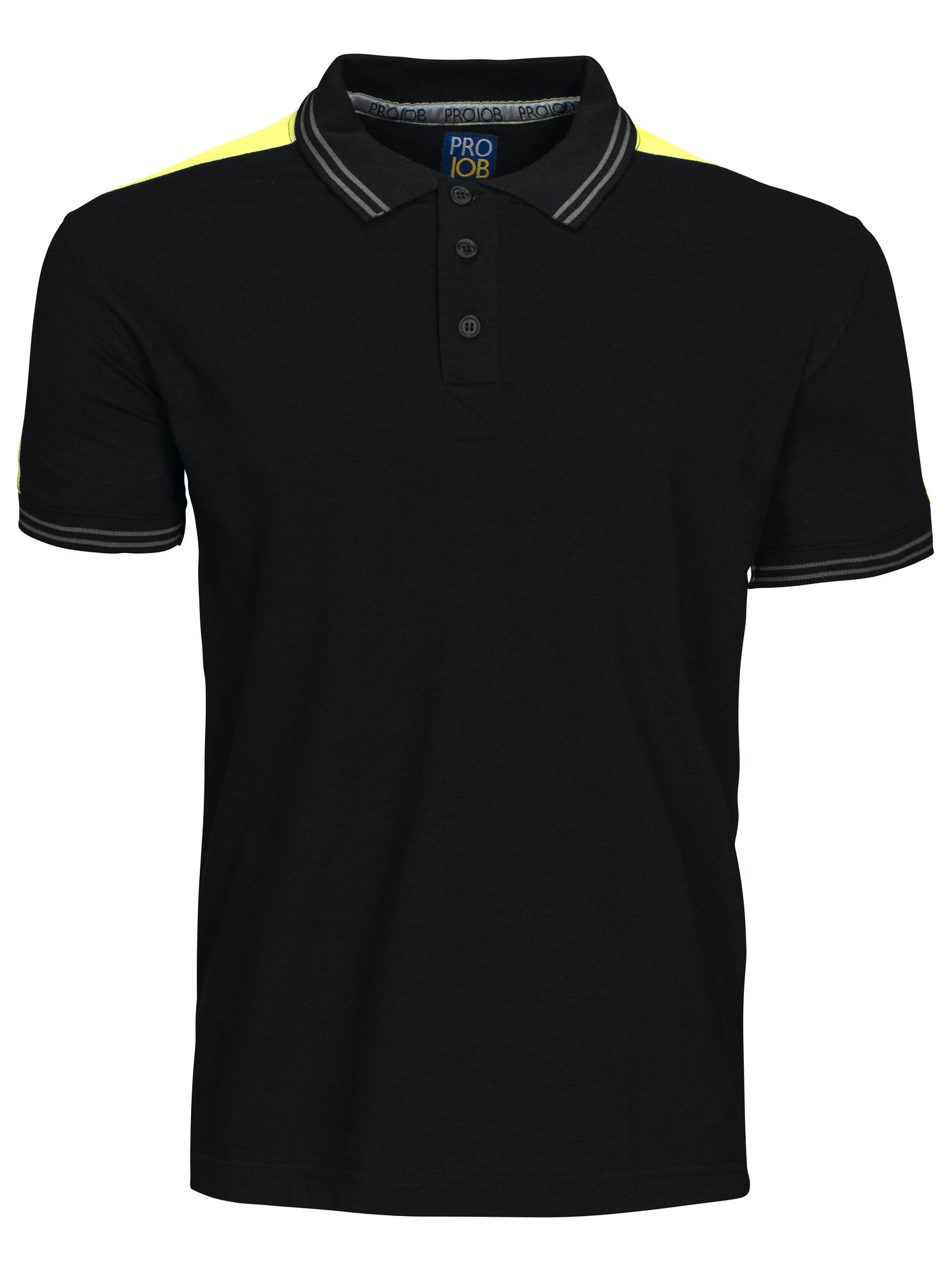 Polo 2018 POLO BANDES FLUO Projob noir/jaune