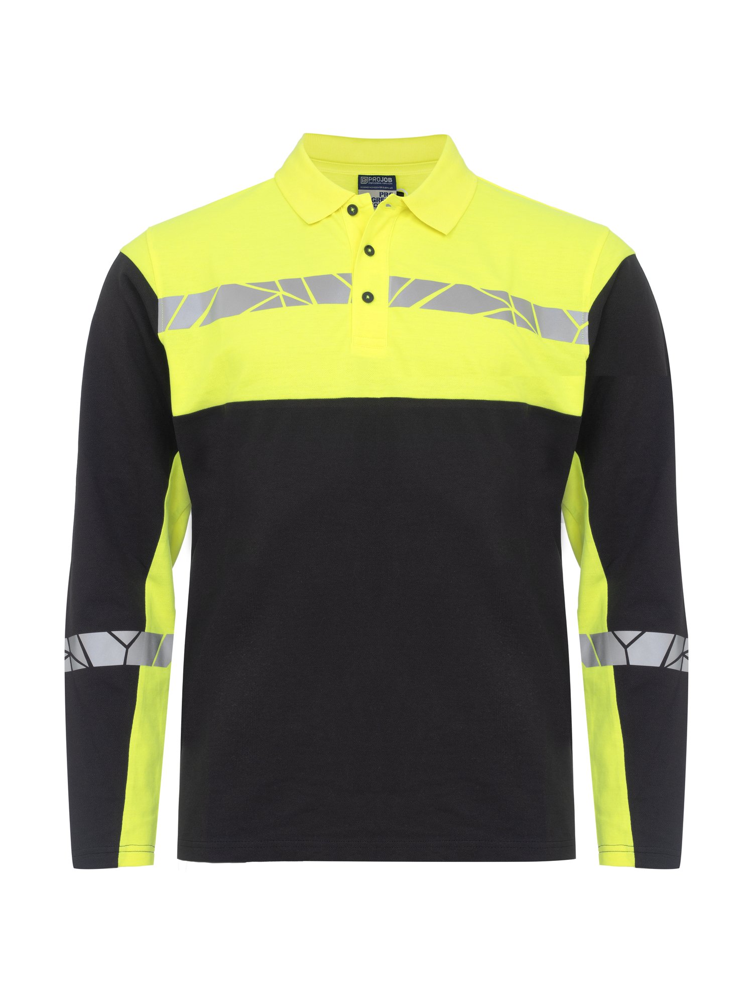 Polo 7004 PROGRESSION POLO PIQUE LS Projob noir/jaune