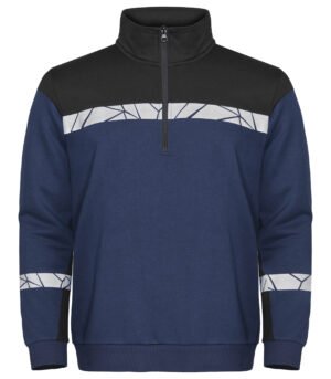 Sweatshirt 7102 PROGRESSION SWEATSHIRT 1/2 ZIP Projob bleu marine/noir