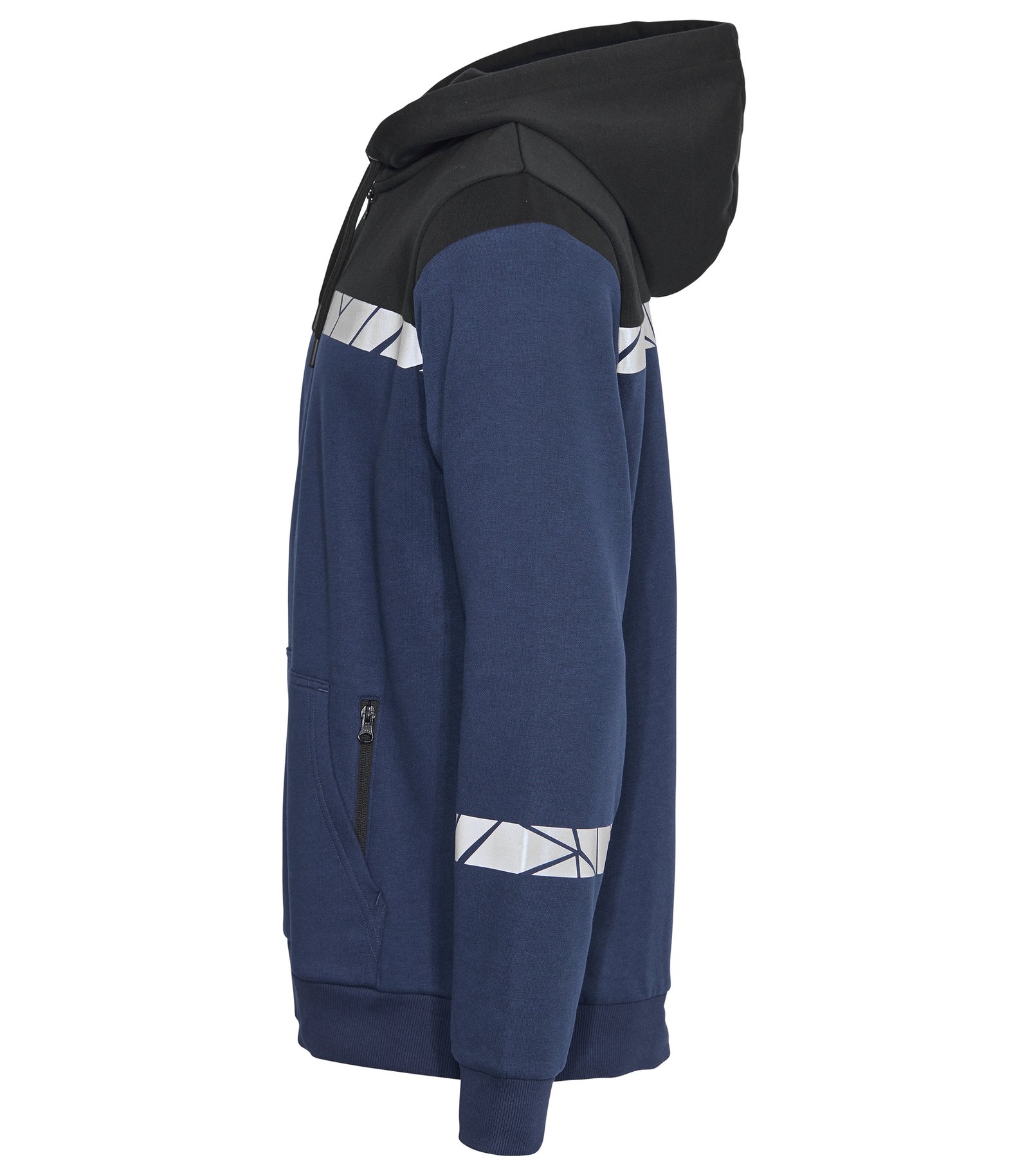 Sweatshirt 7104 PROGRESSION SWEAT A CAPUCHE HALF ZIP Projob bleu marine/noir - vue 3
