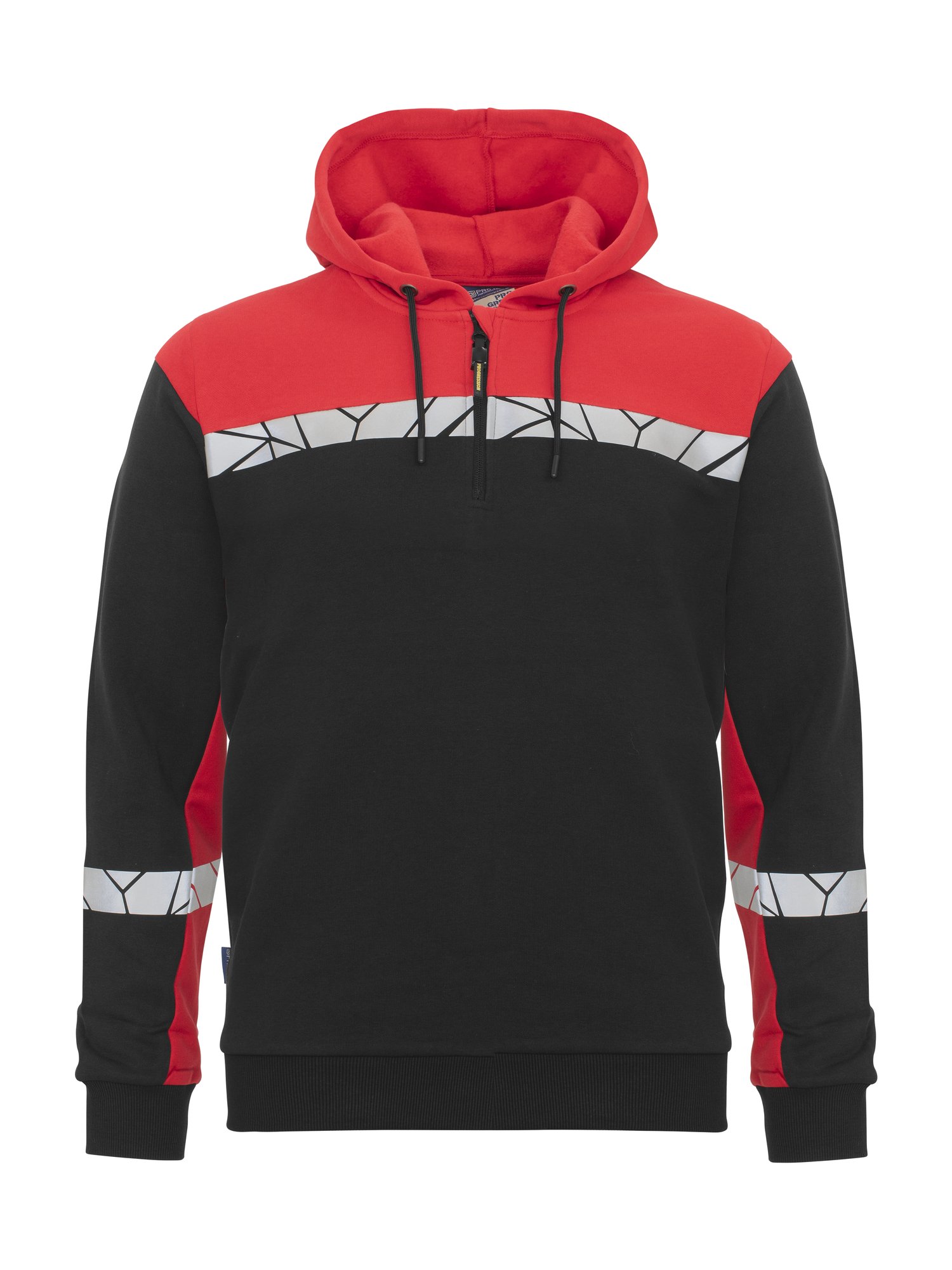 Sweatshirt 7104 PROGRESSION SWEAT A CAPUCHE HALF ZIP Projob noir/rouge