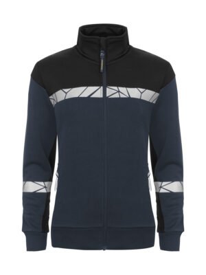 Sweatshirt 7105 PROGRESSION SWEATSHIRT FULL ZIP FEMME Projob bleu marine/noir