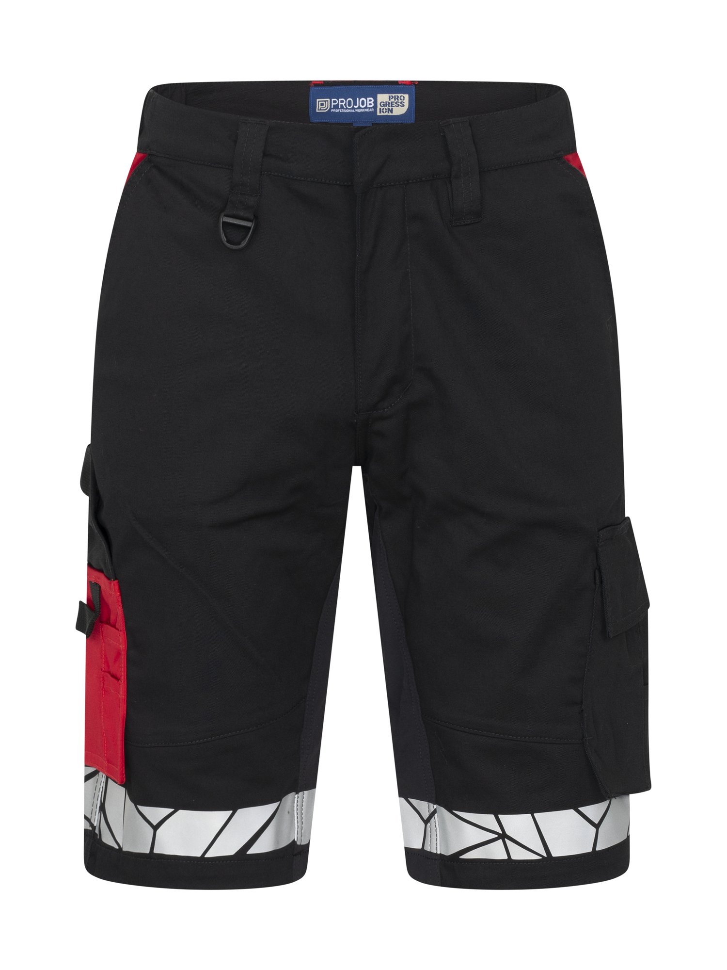 Short 7510 PROGRESSION SHORT DE TRAVAIL Projob noir/rouge