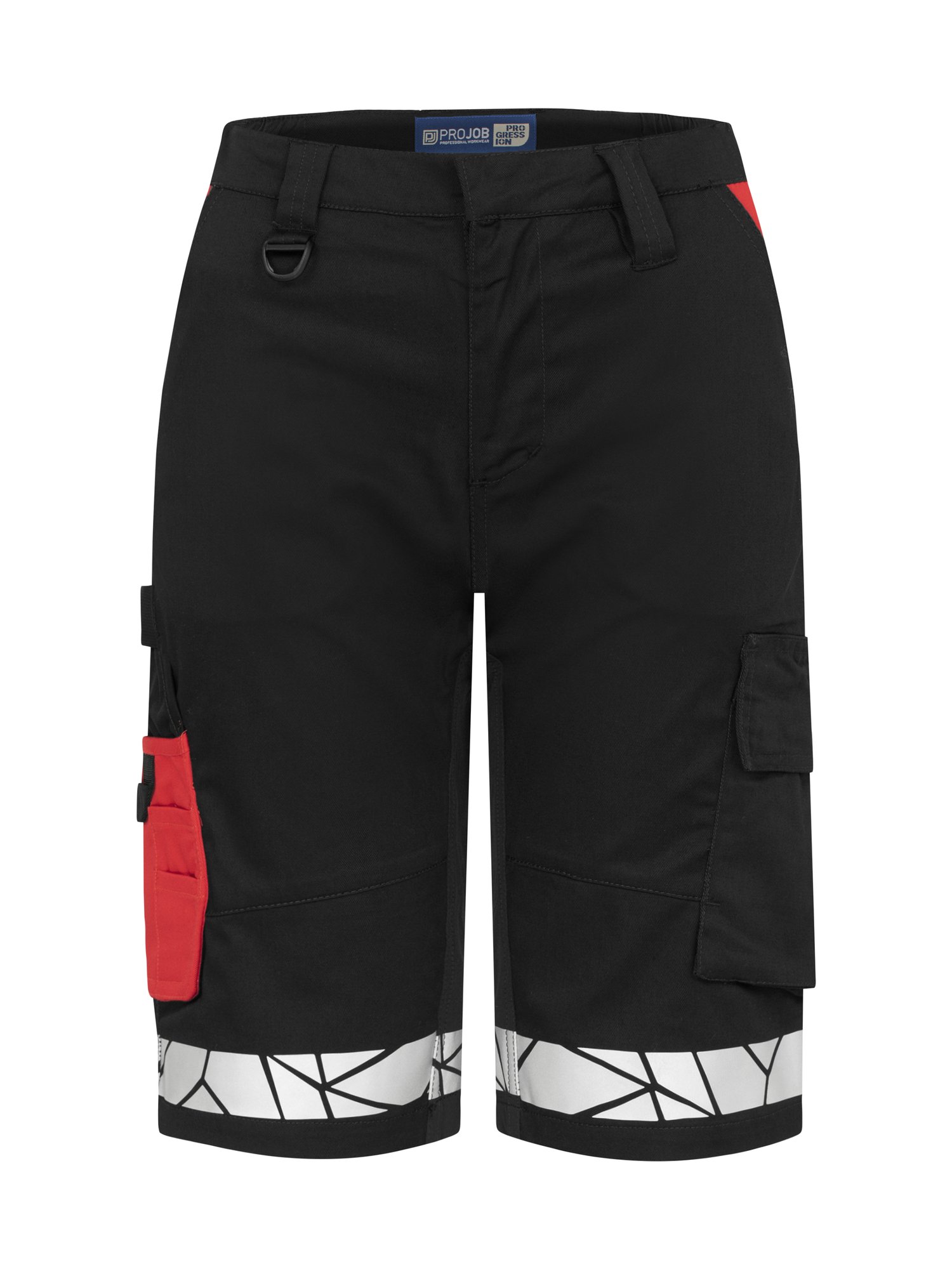 Short 7514 PROGRESSION SHORT DE TRAVAIL FEMME Projob noir/rouge